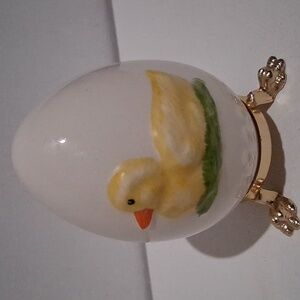Goebel Gold and White Decorative Egg